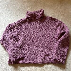 Studio B turtleneck sweater textured light maroon tone .Sz XL